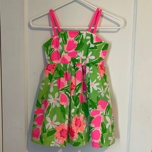 Lilly Pulitzer Girls Pink & Green Dress Sz 6
